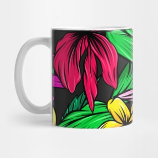 Vibrant Tropical Hibiscus Floral Pattern Mug